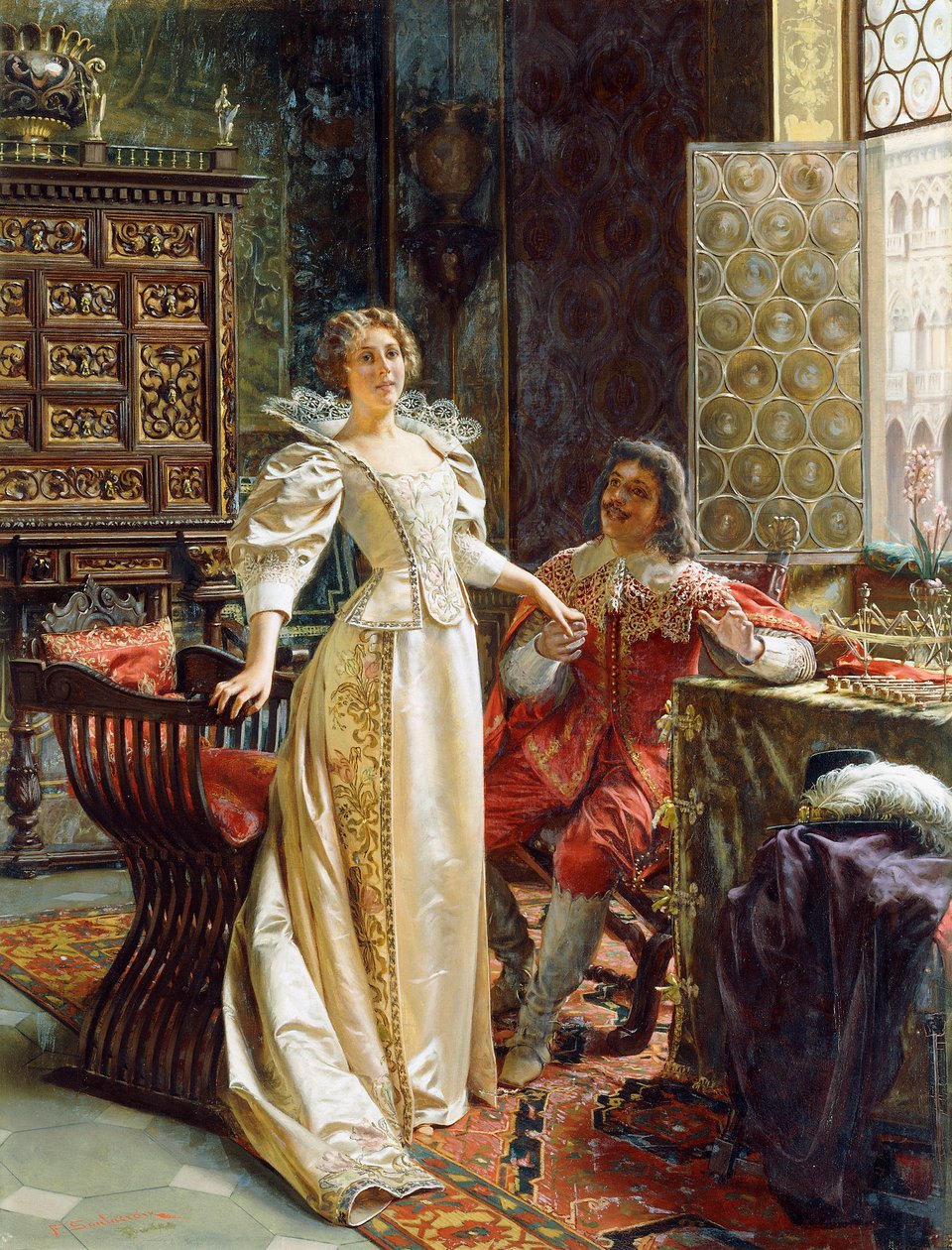 Coqueteo de Joseph Frederick Charles Soulacroix