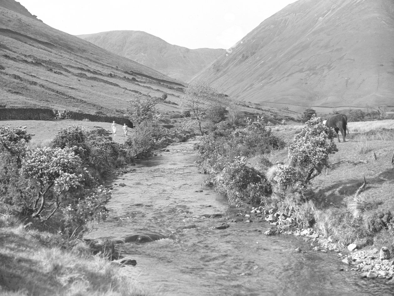 Un arroyo atraviesa el paisaje de Wastwater de Joseph Hardman