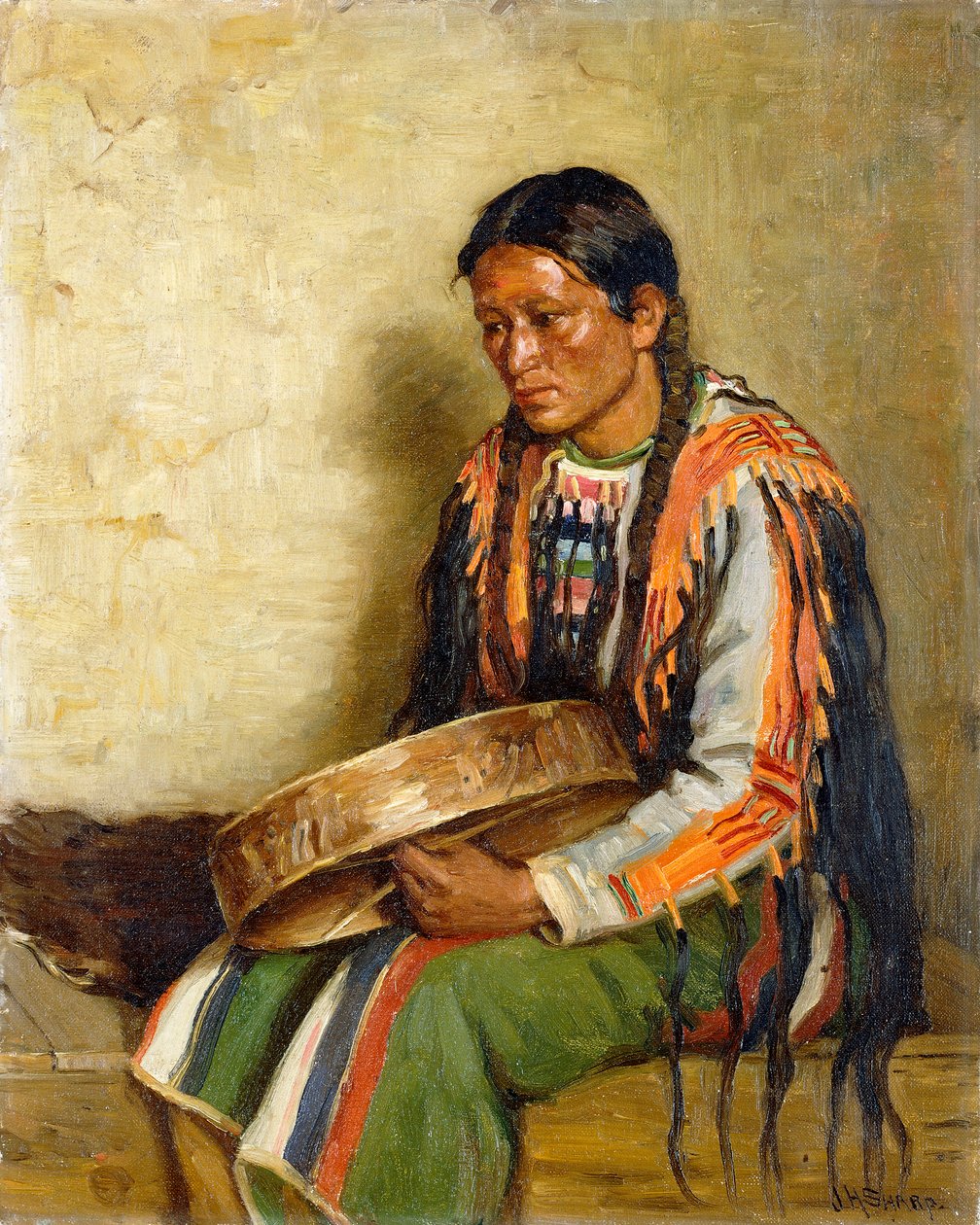 Indio con tambor de Joseph Henry Sharp