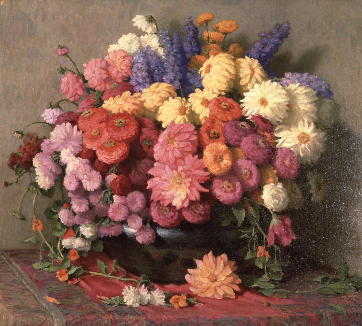 Flores de finales de verano (óleo sobre lienzo) de Joseph Henry Sharp