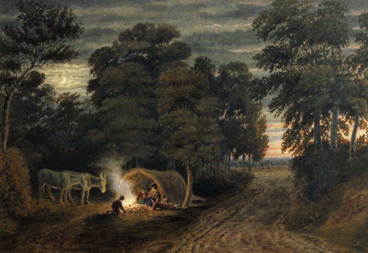 Un campamento gitano de Joseph Mallord William Turner