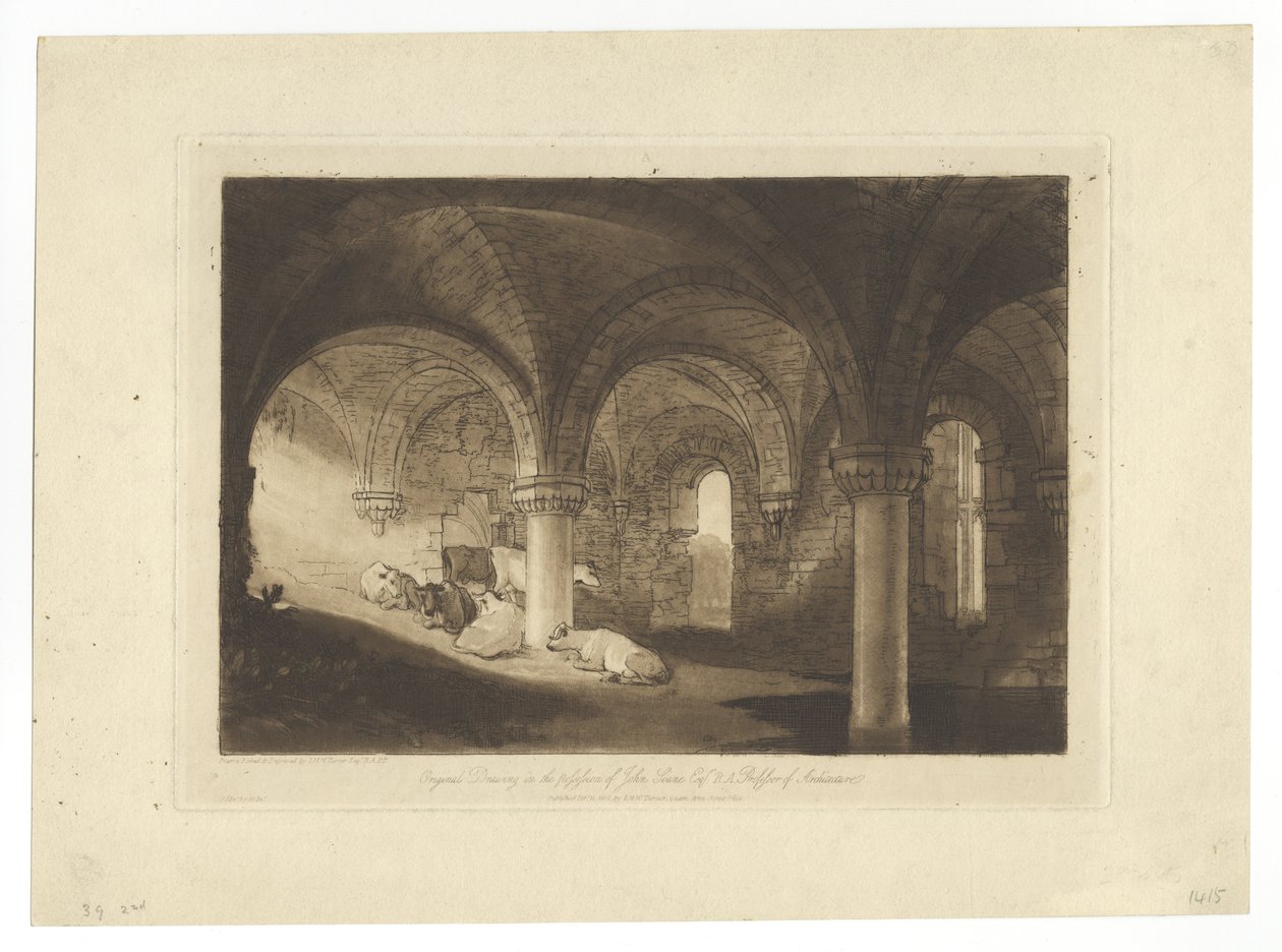 Cripta de la Abadía de Kirkstall de Joseph Mallord William Turner