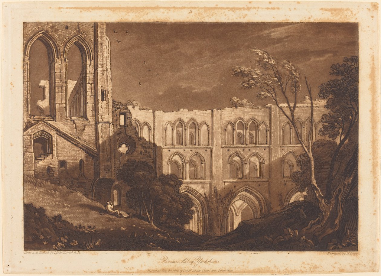 Abadía de Rivaux de Joseph Mallord William Turner and Henry Edward Dawe