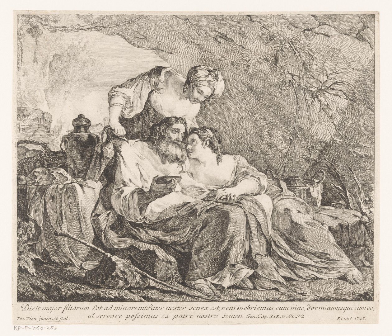 Lot y sus hijas de Joseph Marie Vien (I)