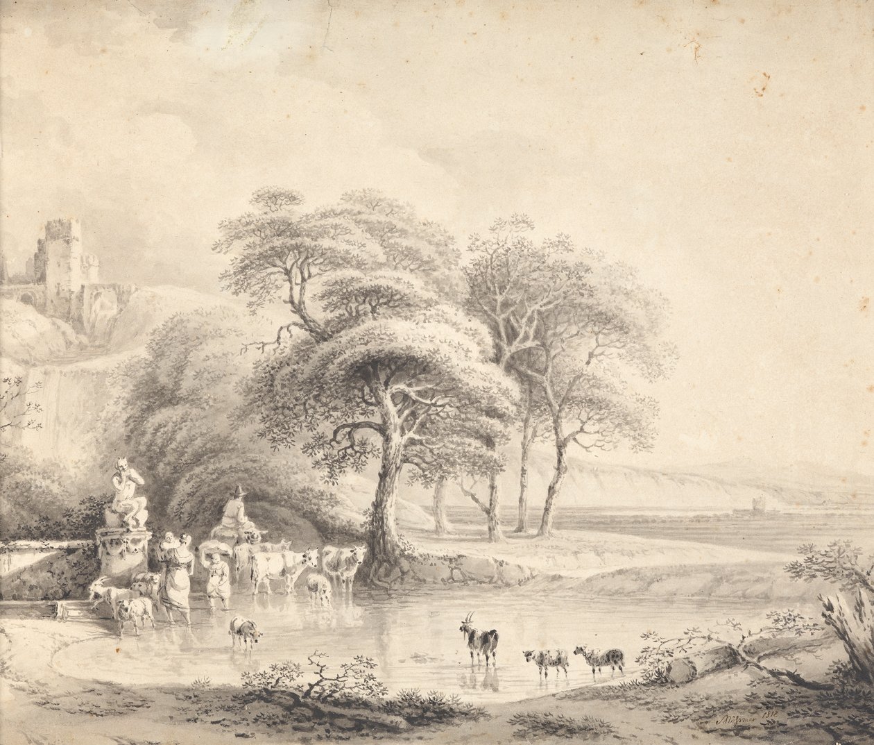 paisaje con un vado de Joseph Mössmer