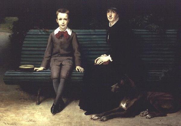 Mme Memssiere y su hijo de Joseph Paul Mesle