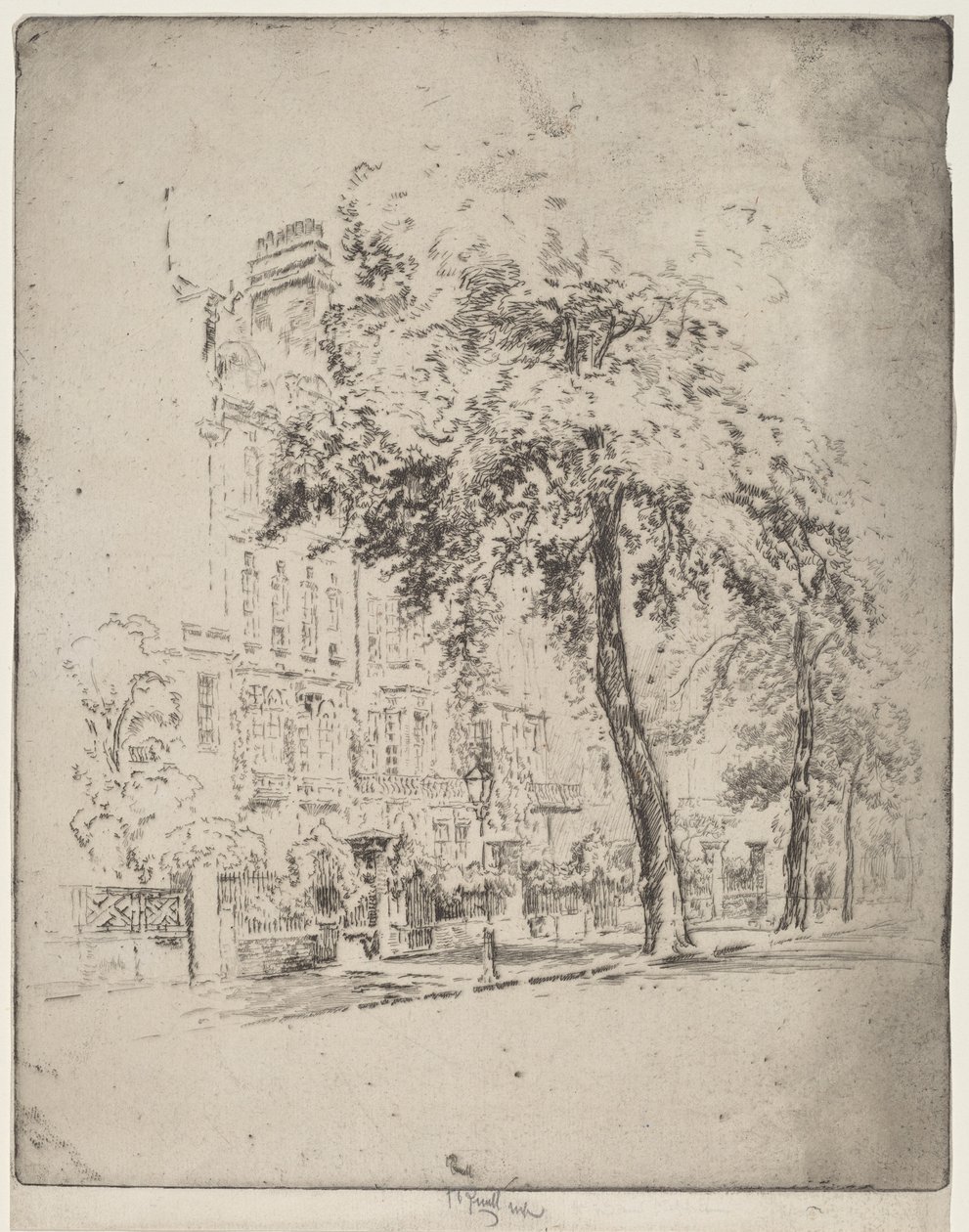 Gran Árbol, Cheyne Walk de Joseph Pennell