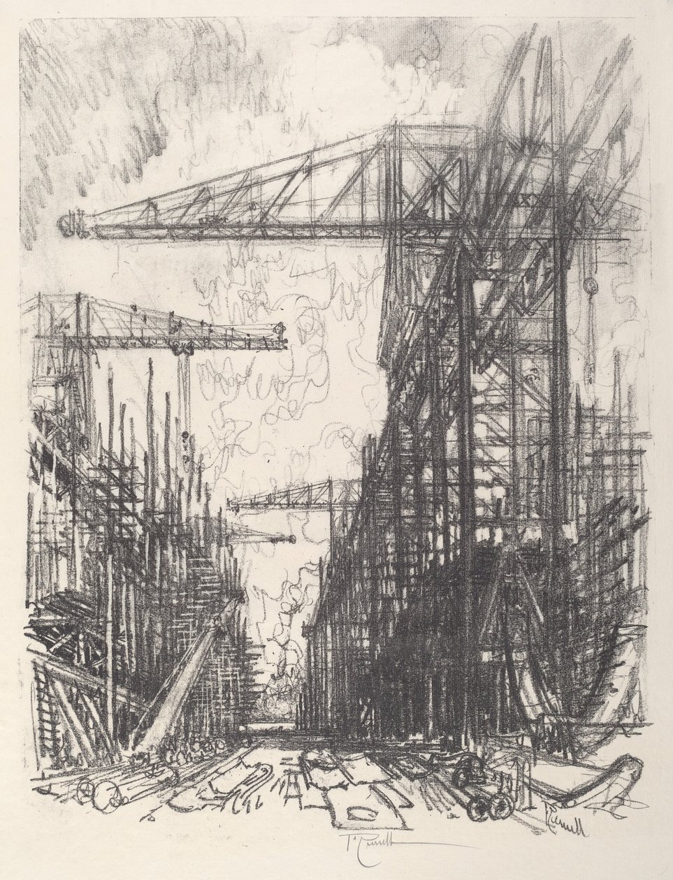 Construyendo destructores, No.I de Joseph Pennell