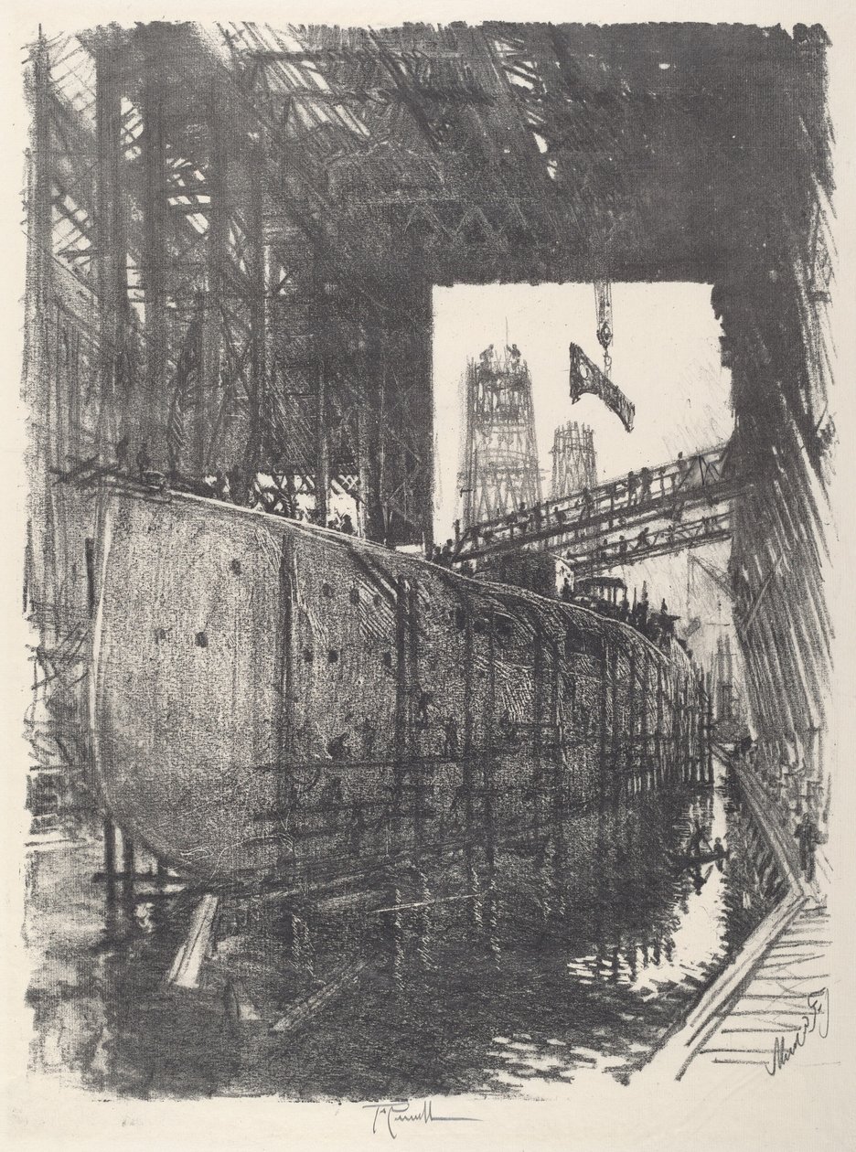 Construyendo el acorazado de Joseph Pennell