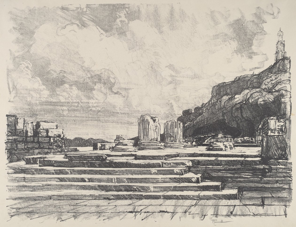 Eleusis, el pavimento del templo de Joseph Pennell