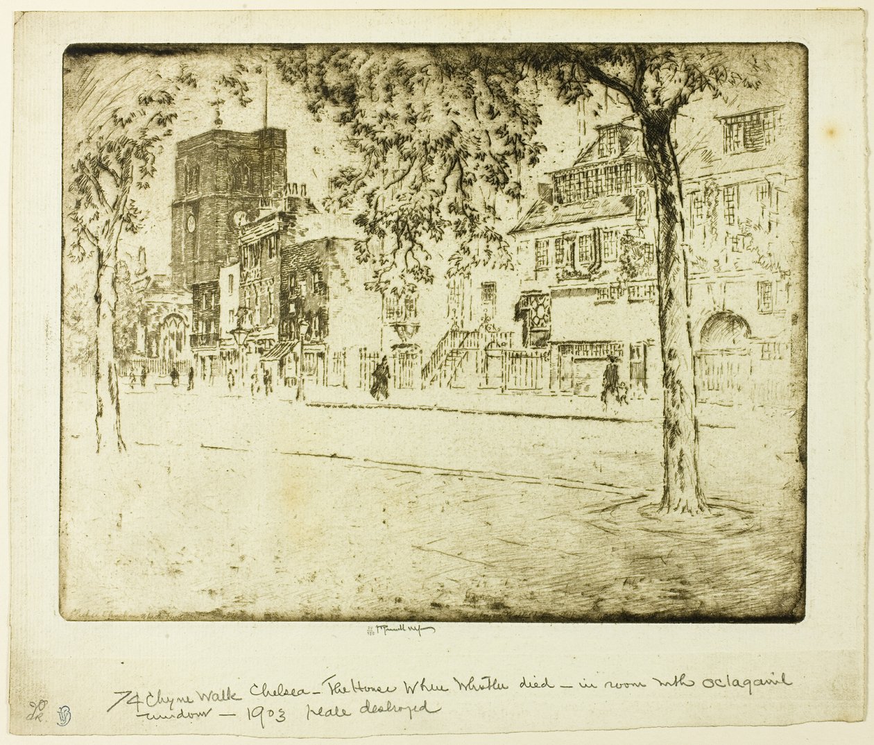 Casa donde murió Whistler de Joseph Pennell