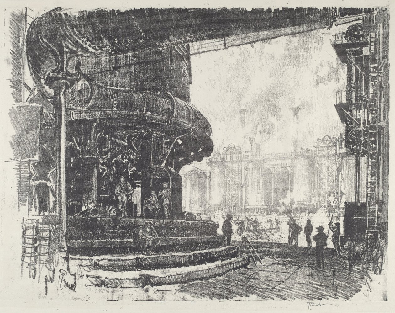 Fabricando arrabio de Joseph Pennell