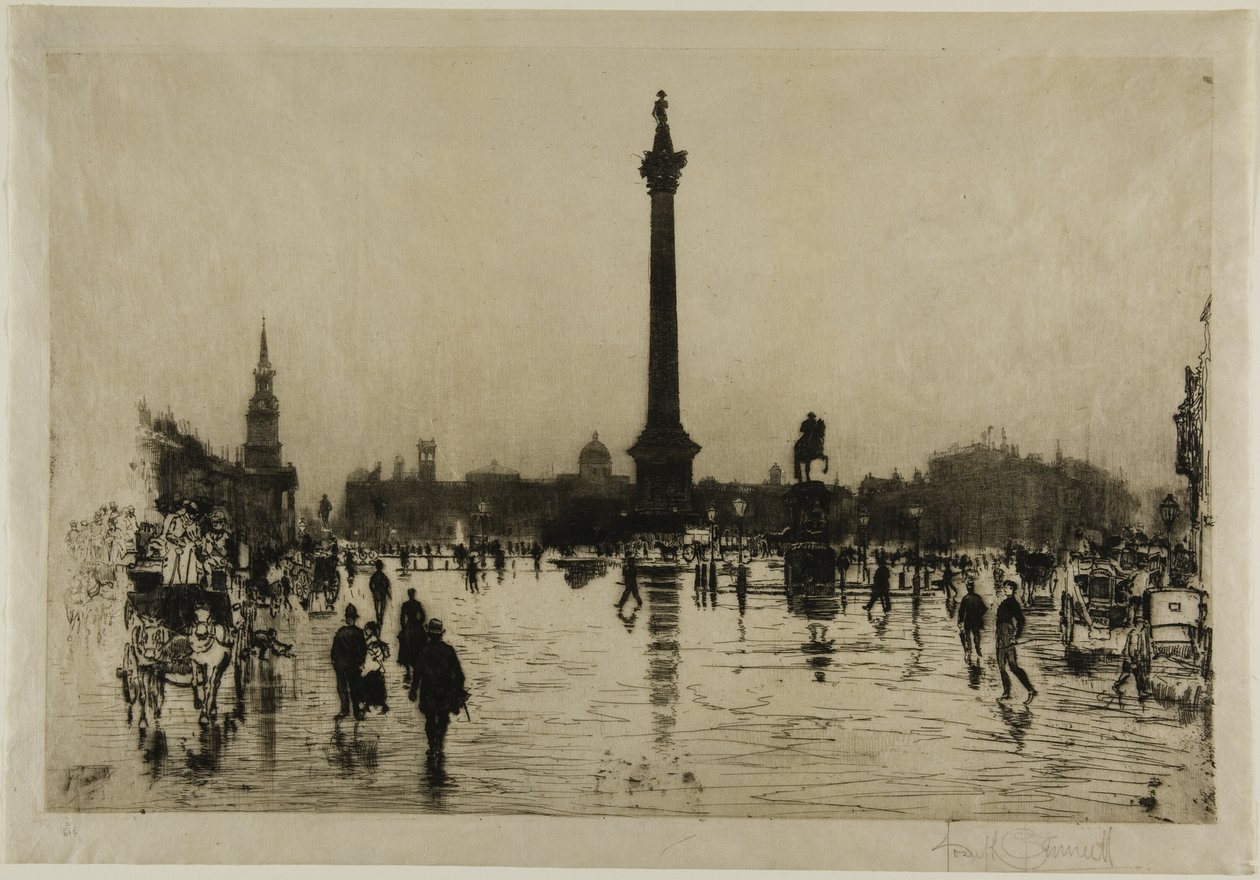 Monumento a Nelson, Trafalgar Square, Londres de Joseph Pennell