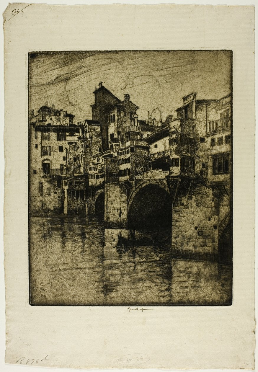 Ponte Vecchio, Florencia de Joseph Pennell