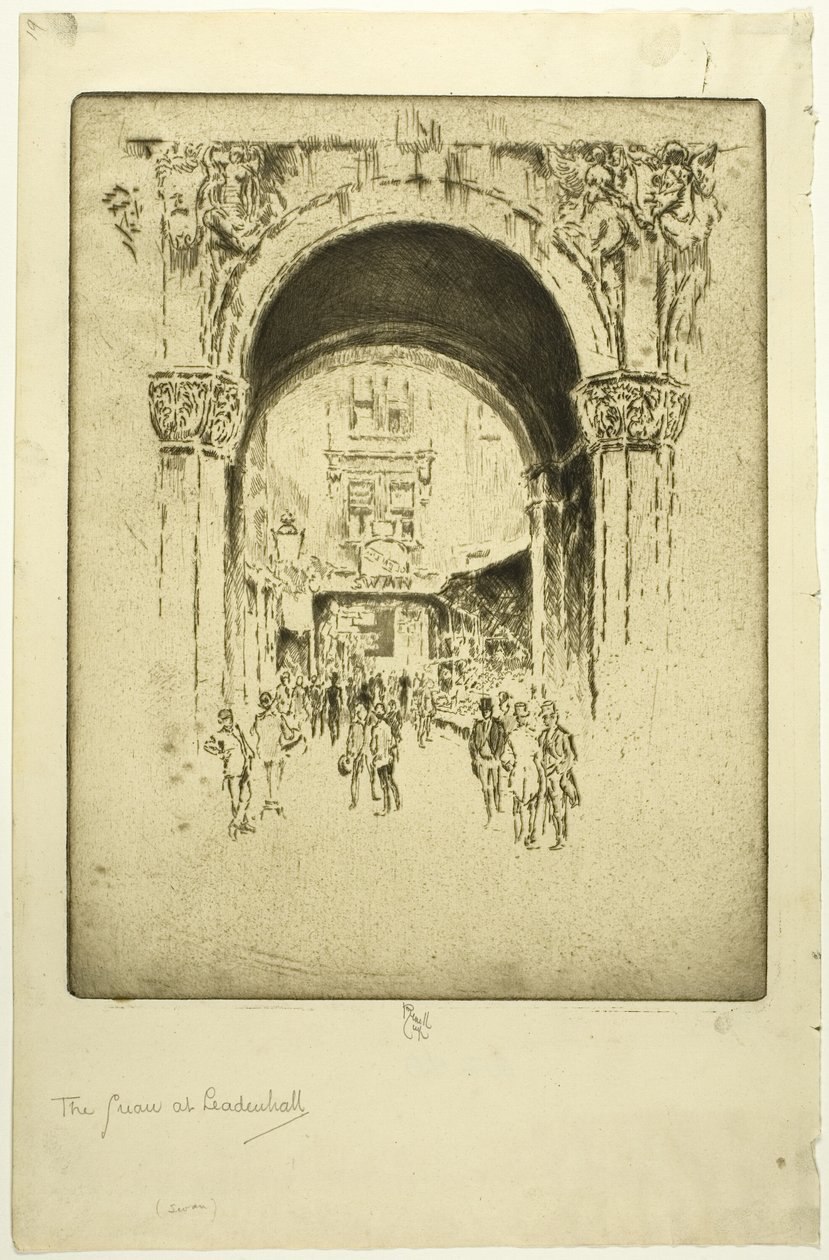 Cisne en Leadenhall de Joseph Pennell