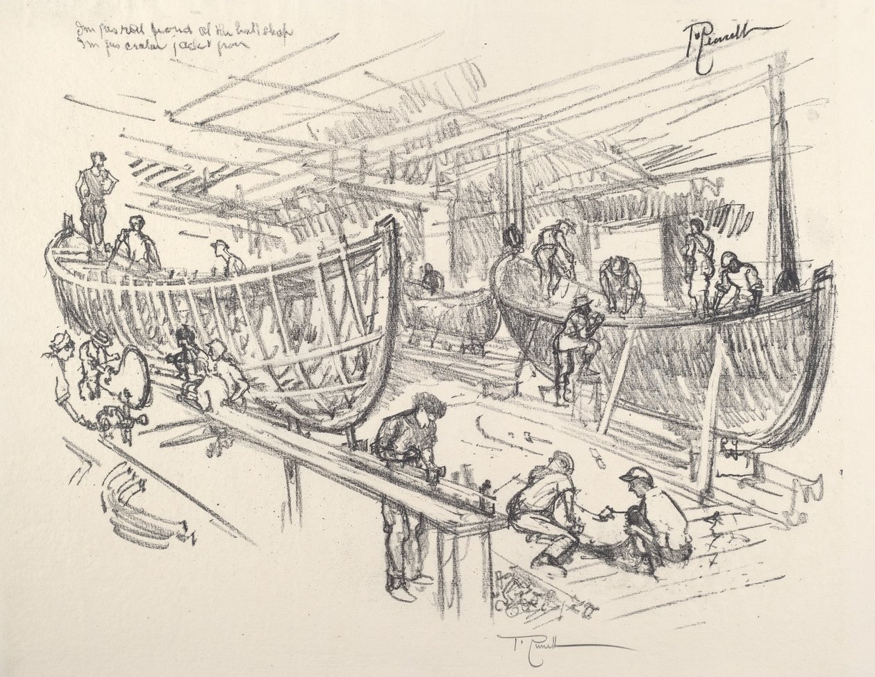 Los constructores de barcos de Joseph Pennell