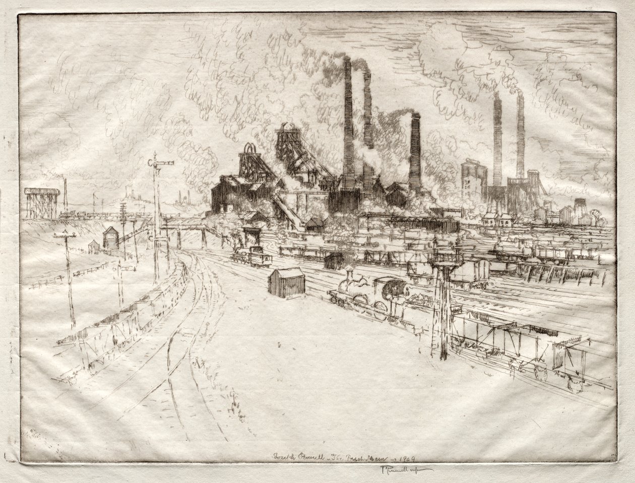 El Gran Main, Cerca de Sheffield de Joseph Pennell