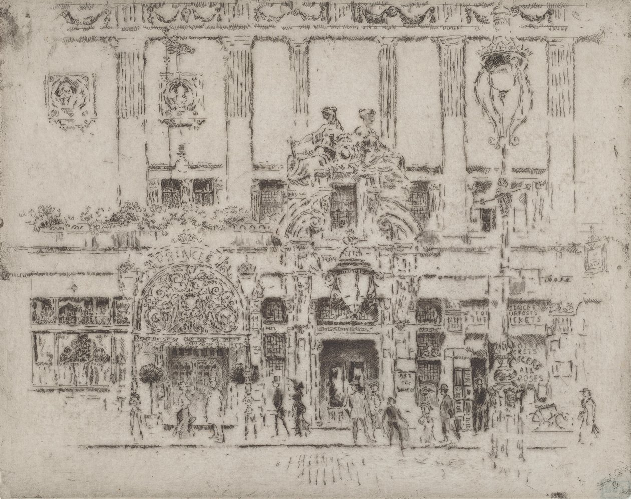 El Instituto, Piccadilly, 1906 de Joseph Pennell