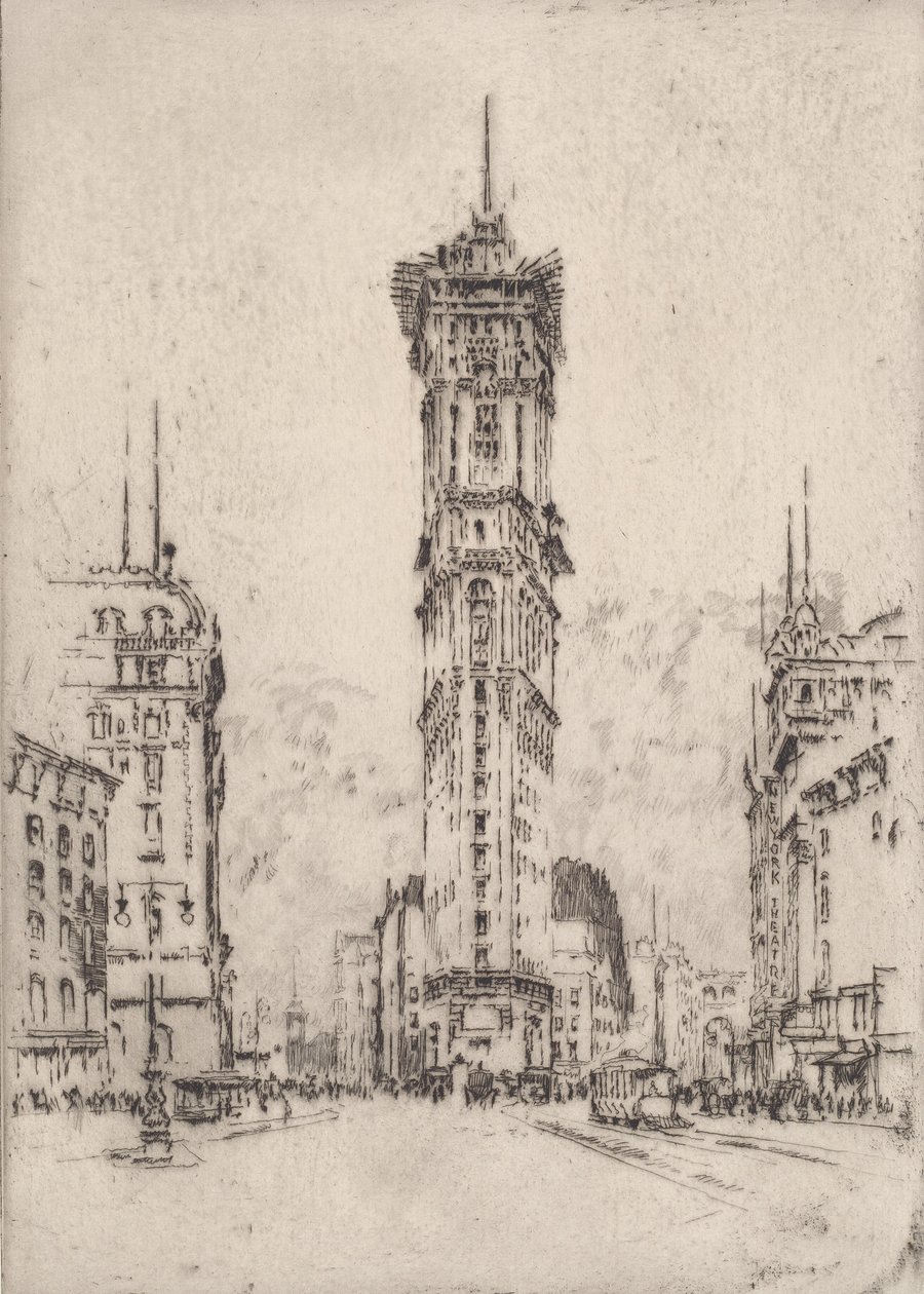 El Edificio del Times, 1904 de Joseph Pennell