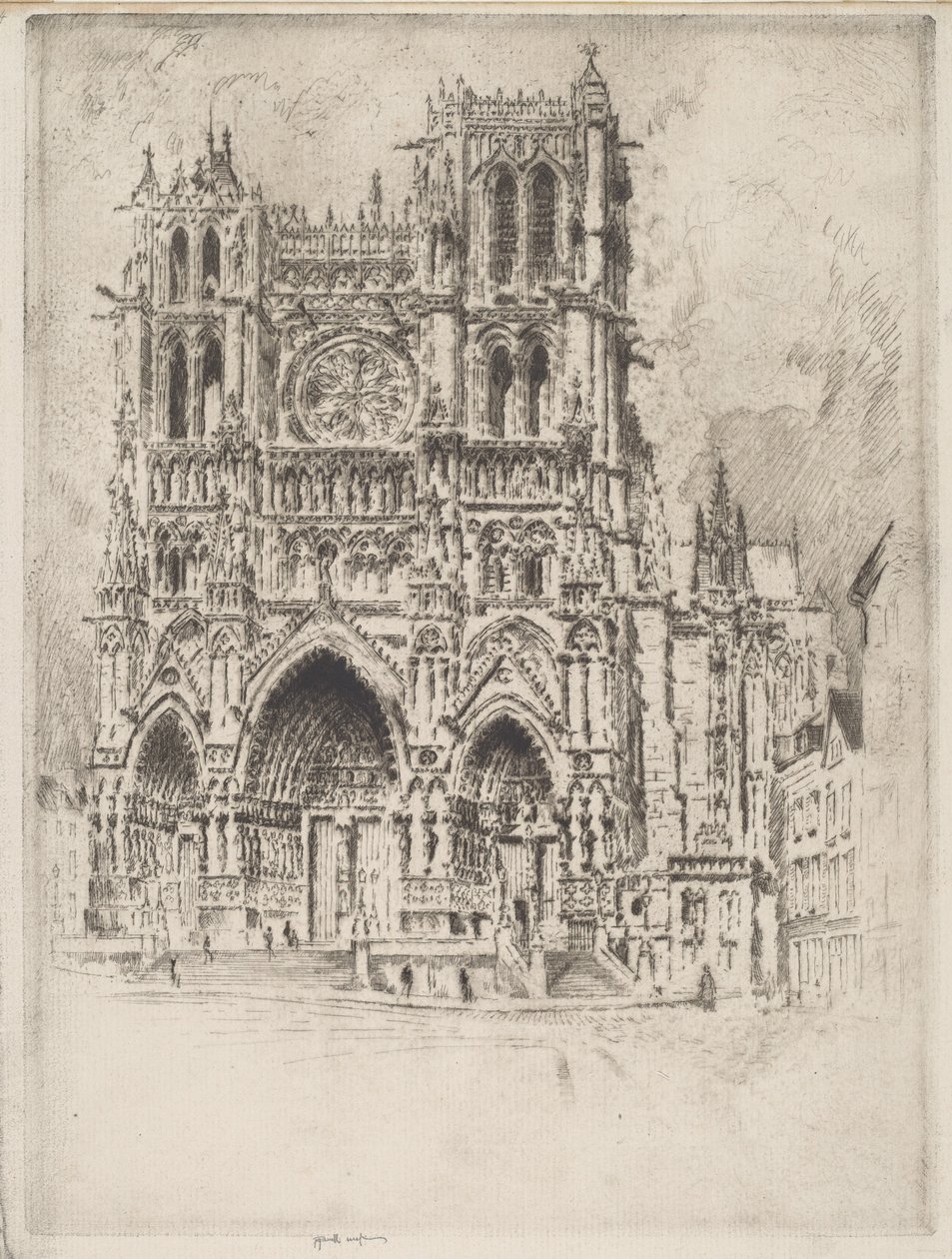 La Fachada Oeste, Amiens de Joseph Pennell