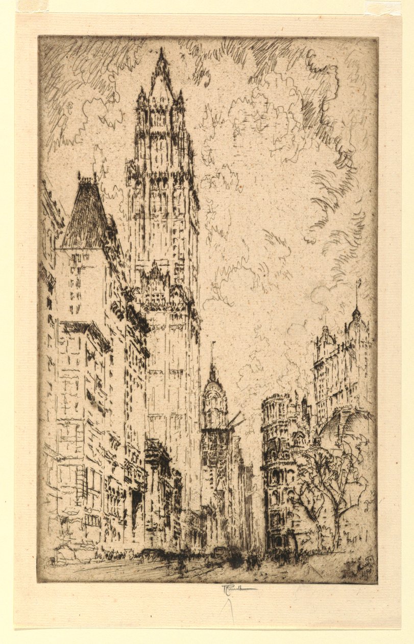 El Edificio Woolworth de Joseph Pennell