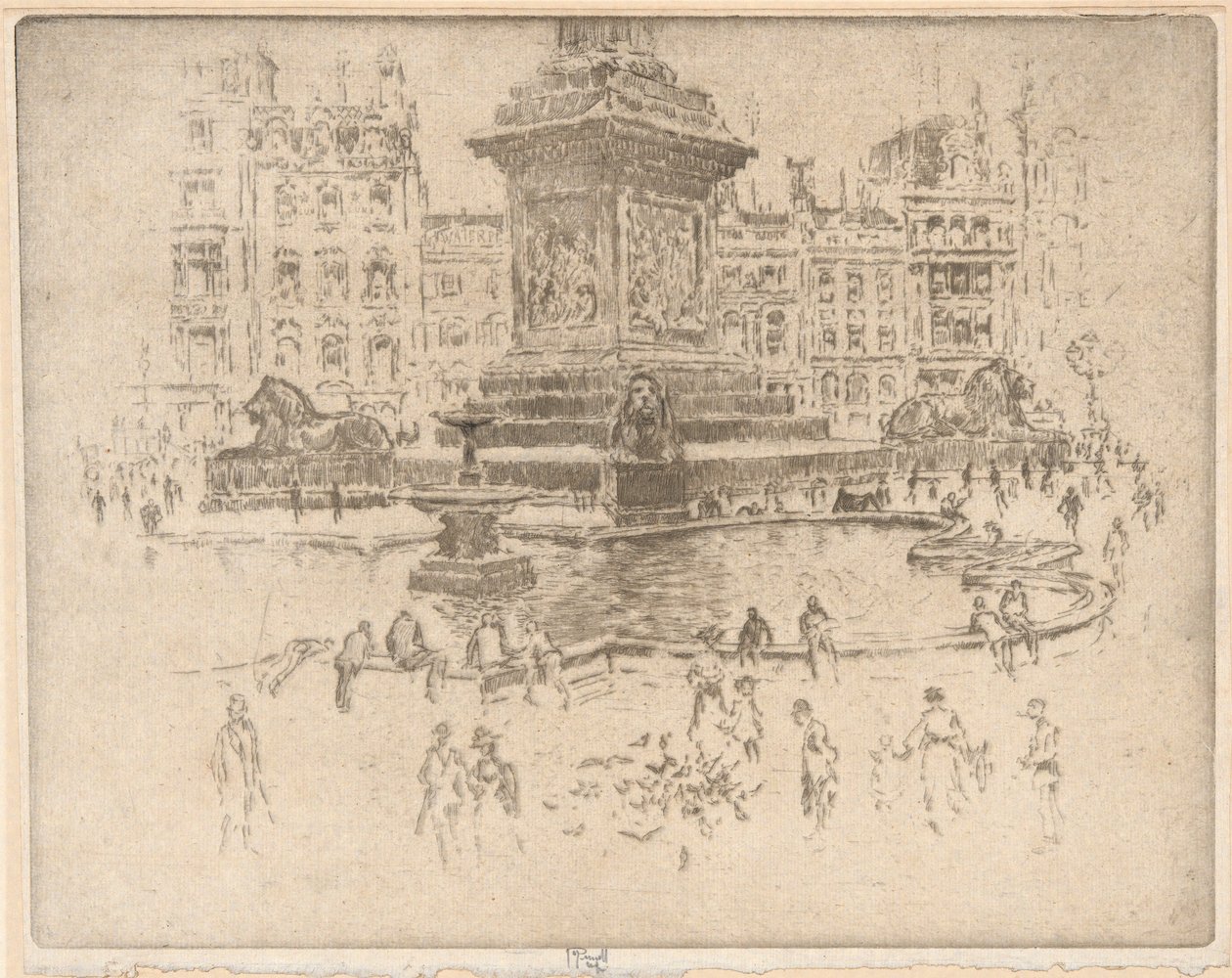 Plaza de Trafalgar de Joseph Pennell
