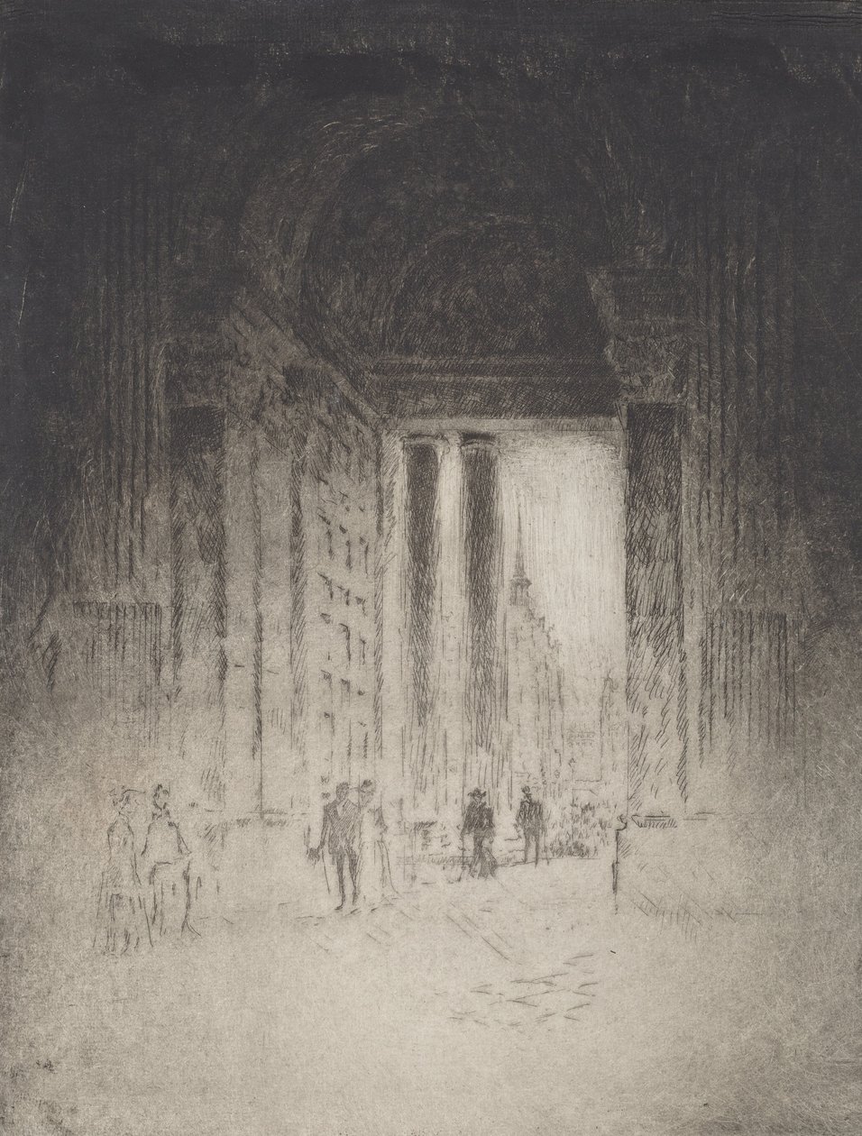 Puerta oeste, San Pablo, 1903 de Joseph Pennell