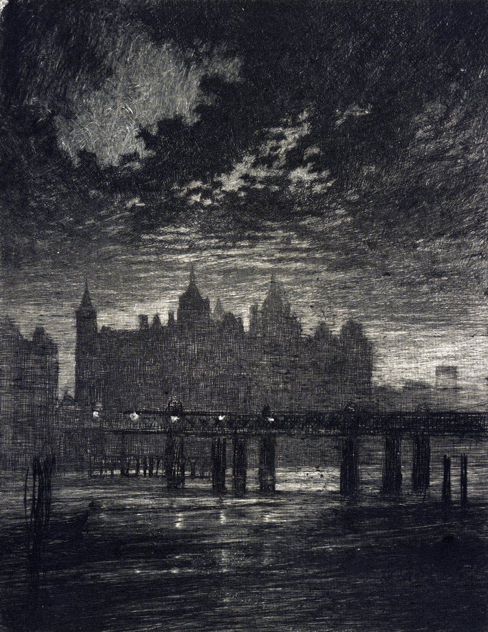 Tribunal de Whitehall en Londres. de Joseph Pennell