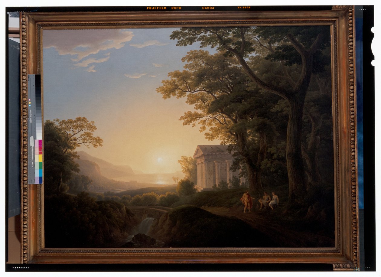Un paisaje ideal con templo de Joseph Rebell