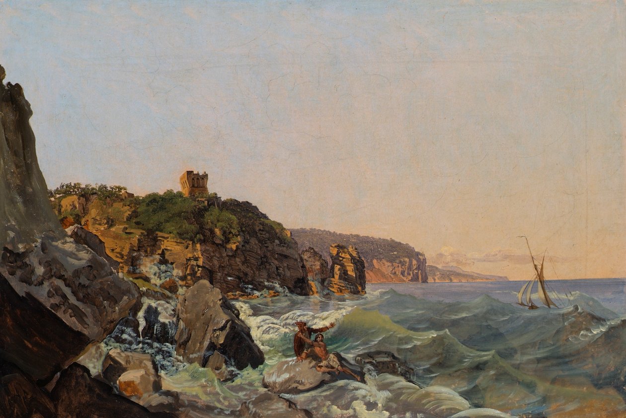 Naufragio frente a la costa de Nápoles de Joseph Rebell
