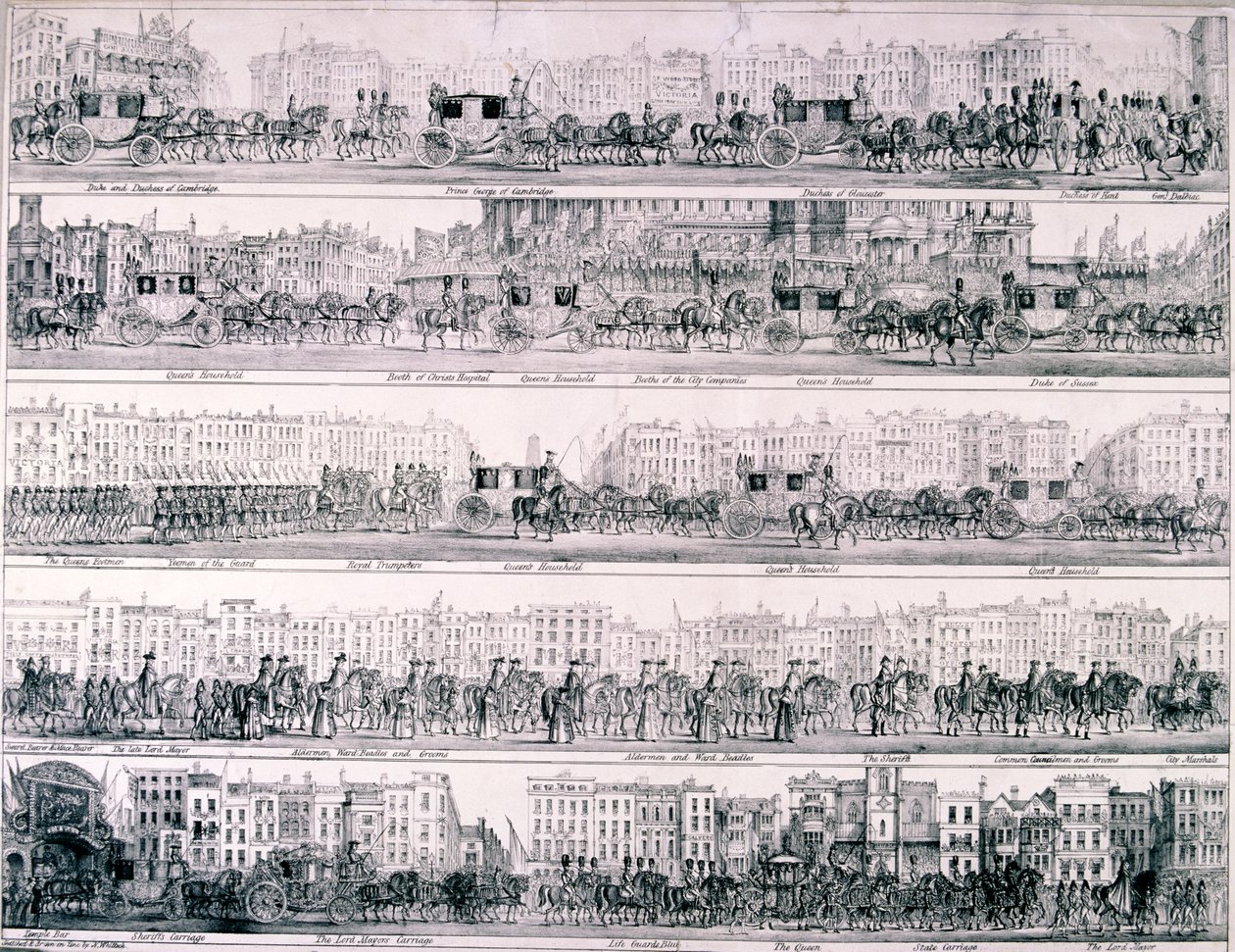 El progreso de la Reina Victoria por Londres, 1837 de Joseph Robins