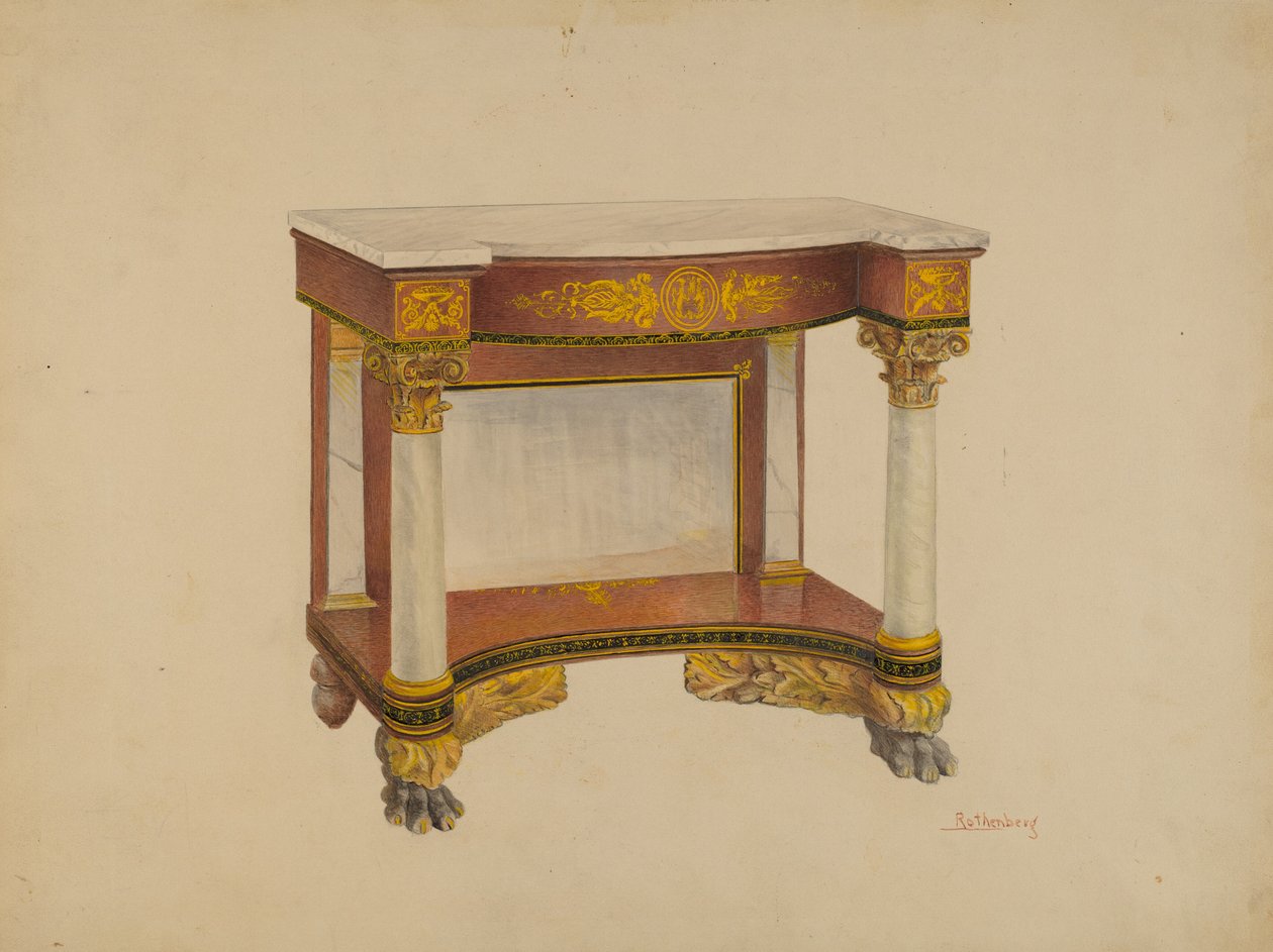 Mesa consola, 1936 de Joseph Rothenberg