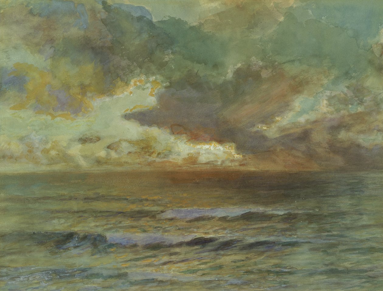 Atardecer en Seascale de Joseph Severn