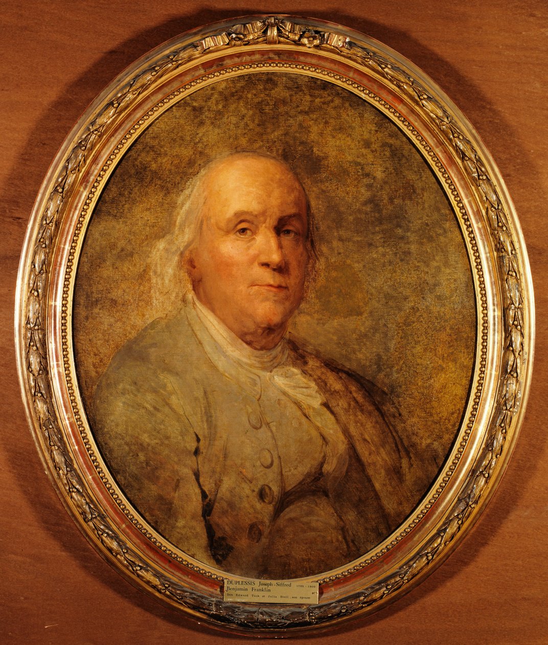 francés:  Benjamin Franklin (1706-1790) de Joseph Siffred Duplessis