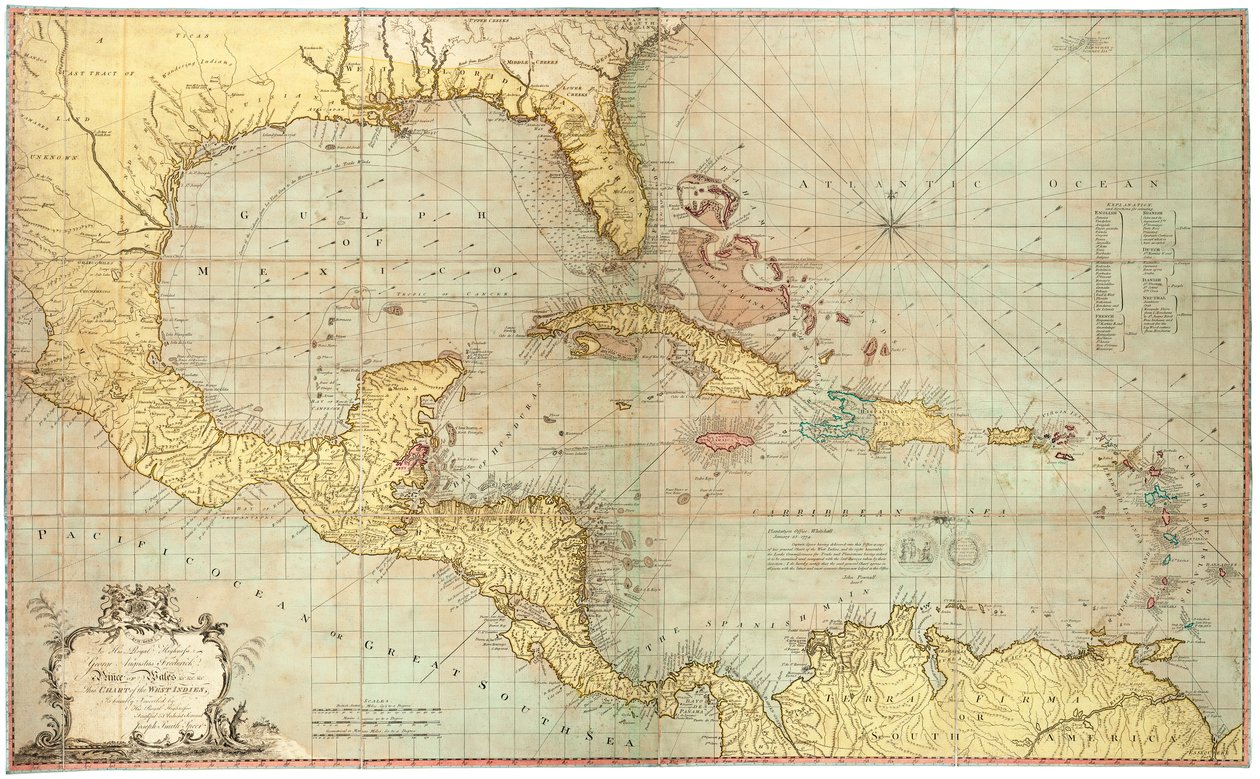 Mapa de las Antillas de Joseph Smith Speer