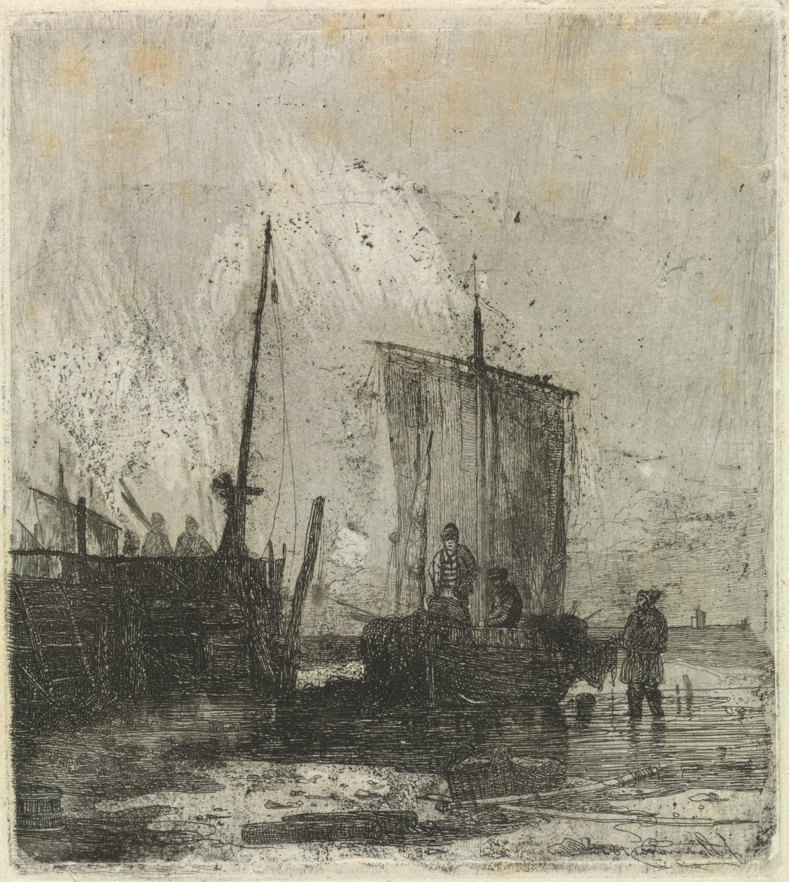 Barcos en un muelle de Joseph Stannard