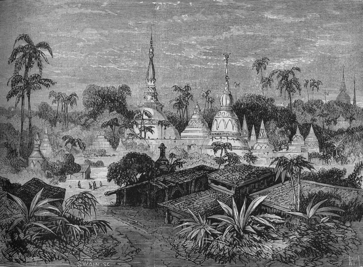 Pagodas, cerca de Pegu, c. 1880 de Joseph Swain