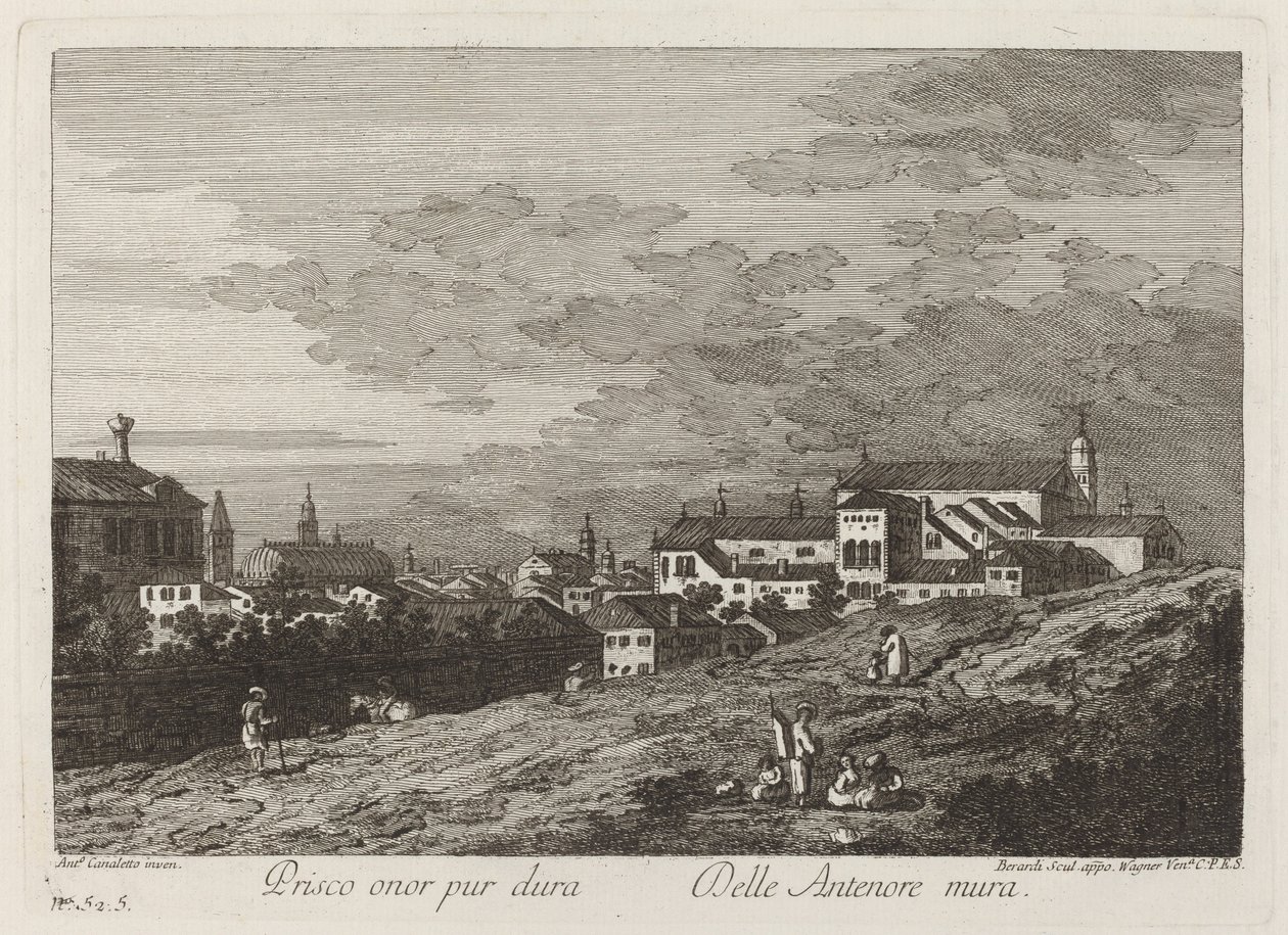 Prisco onor pur dura de Joseph Wagner after Canaletto