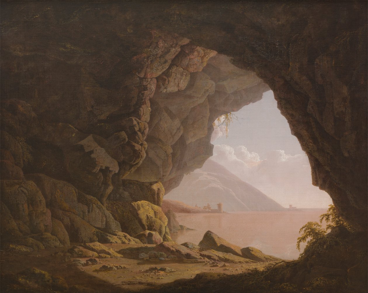 Caverna, cerca de Nápoles de Joseph Wright of Derby