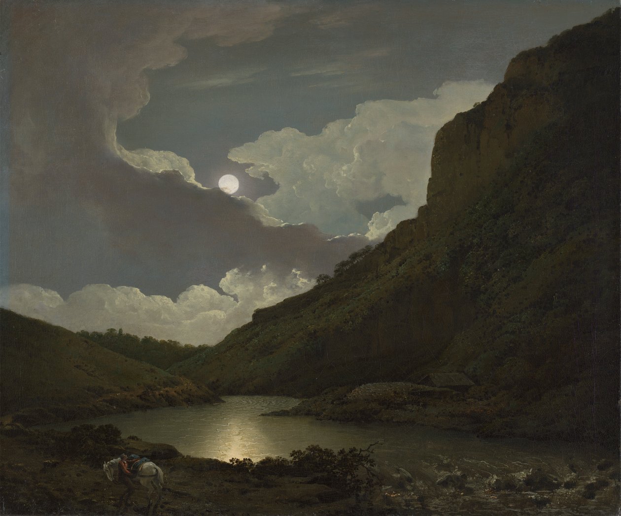 Matlock Tor a la luz de la luna de Joseph Wright of Derby