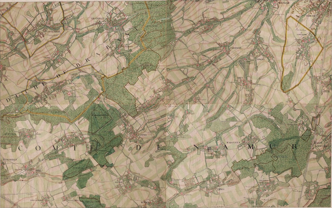 Mapa de St. Denis - Saint-Denis de Joseph de Ferraris