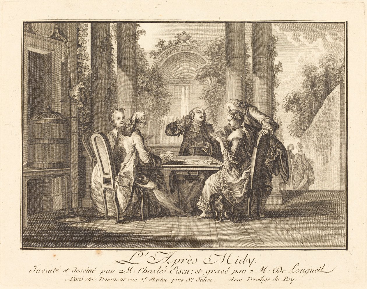 La tarde de Joseph de Longueil after Charles Eisen