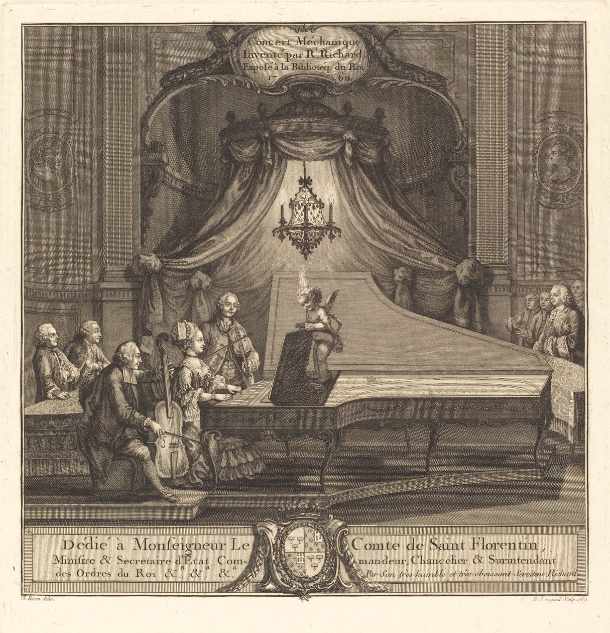 El concierto mecánico de Joseph de Longueil after Charles Eisen