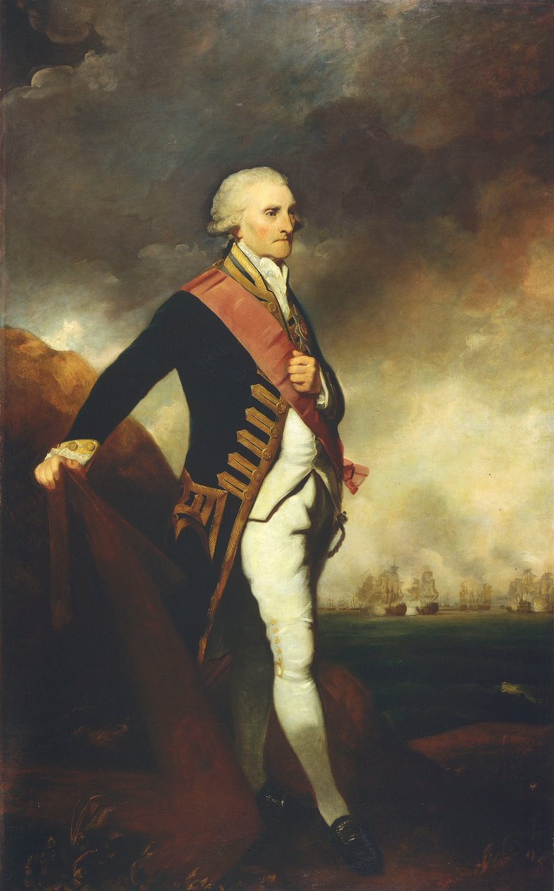Almirante Lord George Brydges Rodney de Joshua Reynolds