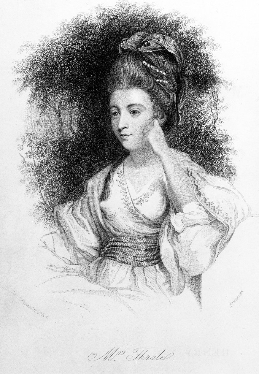 Hester Thrale, grabado por Samuel Freeman, 1842 de Joshua Reynolds