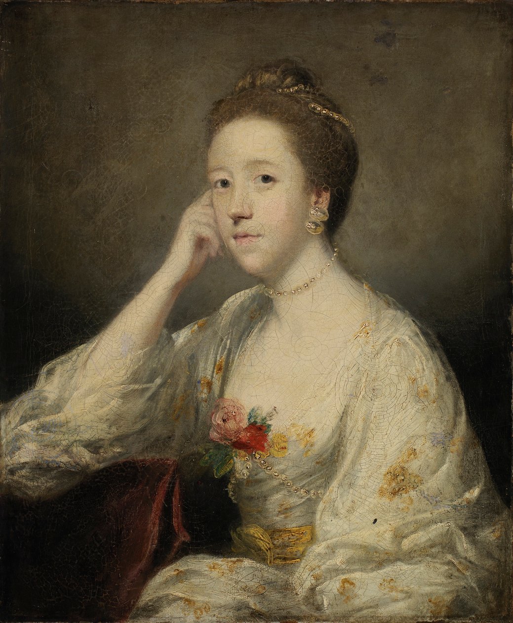 Retrato de una dama de blanco de Joshua Reynolds