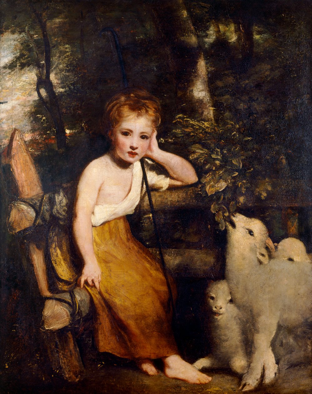La joven pastora (óleo sobre lienzo) de Joshua Reynolds