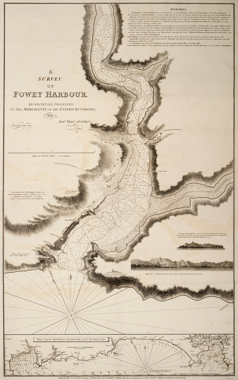 Estudio del puerto de Fowey de Joshua Thomas Austen