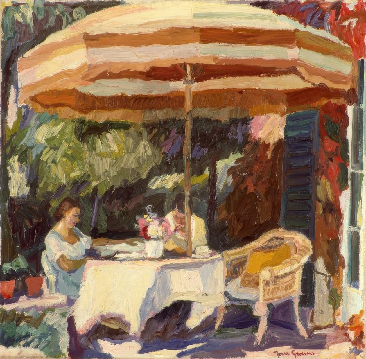 Terraza a la luz del sol de Josse Goossens