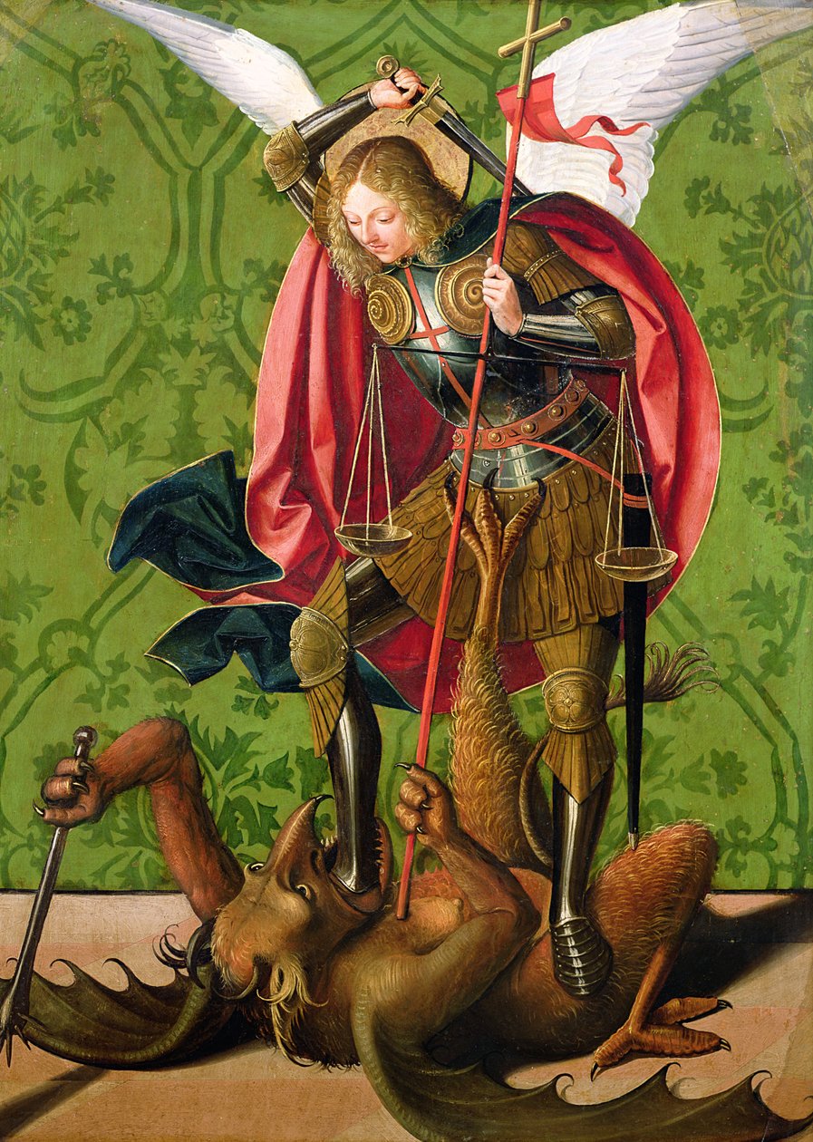 San Miguel matando al dragón de Josse Lieferinxe